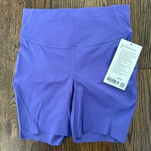 NWT Lululemon Base Pace HR Short 6” Style Purple Size 6
